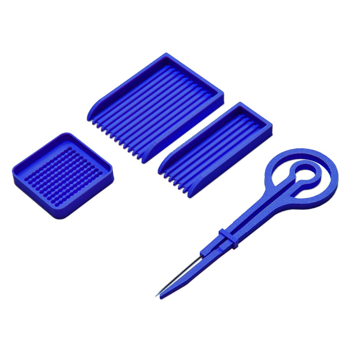 SET PRO - Pinzas Punta Fina + Bandejas Organizadoras - Mini 2.6mm