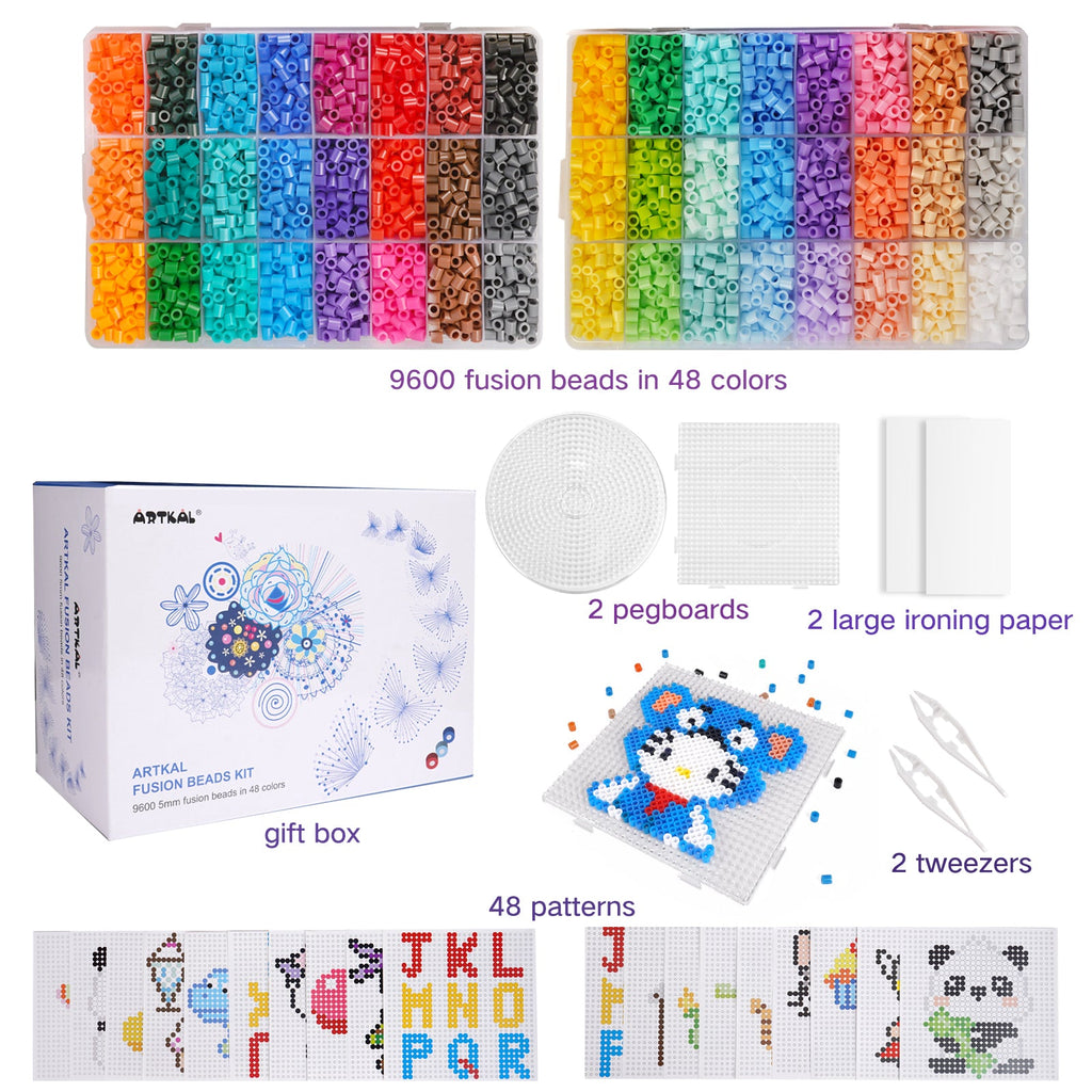 Pack 5mm - 9.600 Piezas - 48 Colores